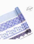 Niebieski biały porcelany tekstury dekoracyjne Washi taśma DIY do scrapbookingu taśma klejąca Craft szkolne materiały biurowe