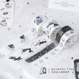 Wspaniałe kosmiczna nocny lot Galaxy księżyc dekoracyjna taśma washi DIY planowanie scrapbooking pamiętnik taśmy maskującej esco
