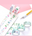 1.5 cm szeroki zielony świeżych liści roślinnych Washi taśma klejąca taśma DIY do scrapbookingu naklejki etykiety taśma maskując