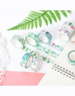 1.5 cm szeroki zielony świeżych liści roślinnych Washi taśma klejąca taśma DIY do scrapbookingu naklejki etykiety taśma maskując