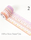 10 sztuk/zestaw taśma maskująca Kawaii śliczne taśmy Washi Tape zestaw klej dekoracyjny taśma dla dzieci DIY Scrapbooking pamięt