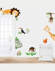 Stylowe naklejki ścienne dżungla zwierząt dla dzieci przedszkole dla dzieci mural dekoracja wnętrz gorąca sprzedaż sypialni nakl