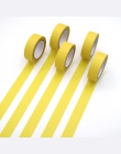 10 m * 15mm orzeźwiające Kawaii cukierki żółty kolor taśmy Washi wzór taśma maskująca dekoracyjne Scrapbooking DIY biuro klej ta