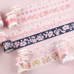 4 sztuk/paczka wiśnia Sakura Bullet Journal taśma Washi zestaw DIY Scrapbooking naklejki etykiety taśma maskująca szkolne materi