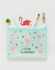 Ładny Folder plików śliczne Flamingo ptak zielony kaktus A4 torba na dokumenty torba z siatki aktówka pcv plik Folder materiały 