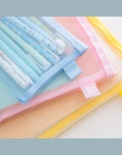1 PC nowy praktyczne 6 kolorów przezroczysty prosty Mesh Zipper biurowe torba na dokumenty piórnik makijaż szkolne materiały biu