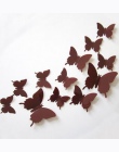 12 sztuk/zestaw nowy przyjeżdża 3D kreatywny czarny motyl naklejki ścienne pcv kwiat motyl naklejki ścienne wystrój domu