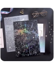 Twórczy Starry Sky Folder plików A4 aktówka matowy czarny przezroczyste zagęścić peeling brązujący teczka torba materiały biurow