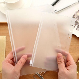 A5/A6 pcv 6 otwór luźne liść Folder biznes torba na karty luźne liści Notebook torba na zamek dzieci nauka folderu materiały biu