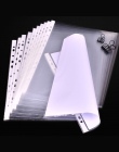 100 sztuk A4 przezroczyste plastikowe perforowane kieszenie foldery portfele portfele rękawy Untral cienkie 11 otwory luźne liść