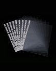 100 sztuk A4 przezroczyste plastikowe perforowane kieszenie foldery portfele portfele rękawy Untral cienkie 11 otwory luźne liść