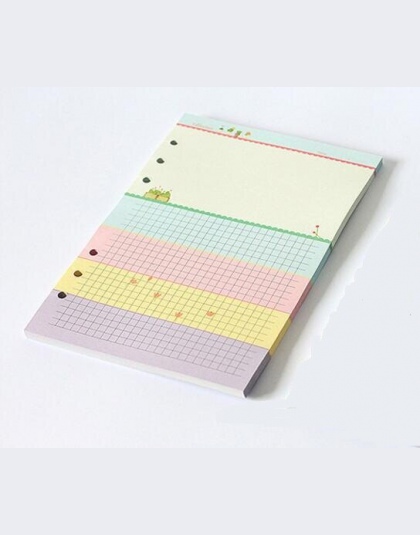 A5 A6 śliczne kolorowe Diario wkłady spoiwa wypełniacz papieru Planner organizator akcesoria papier do napełniania dla Filofax