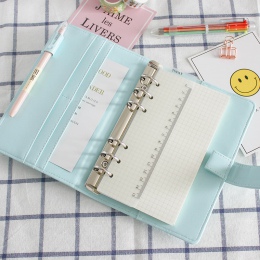 JIANWU Macarons PU spoiwa A5 A6 notatnik pamiętnik, harmonogram, książka, planowanie pamiętnik luźne liści spoiwa śliczne przybo
