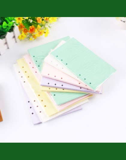 Moda kolorowe akcesoria do notebooków A5 A6 jednolity kolor planowanie wewnętrzne papiery do 40 arkuszy/zestaw wewnątrz