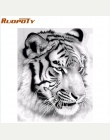 RUOPOTY ramka tygrys zwierzęta obraz DIY Numbers Wall obraz akrylowe na płótnie malarstwo dla domu dekoracje Drop Shipping