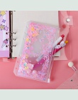 JIANWU przezroczyste PVC A5 A6 Folder plików różowy śliczne luźne liści spoiwa torba pokrowiec etui na Diary Planner torby do pr