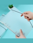 Mrosaa PP klip Folder plików przezroczysty kolor z tworzywa sztucznego dziennik notatnik luźne pierścionek w kształcie liści spo