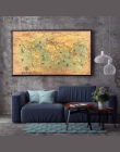 Morskie oceanu morze mapa świata Retro stare sztuki papieru malowanie Home Decor plakat na ścianie obrazy na ścianę do salonu pl