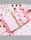 5 arkuszy/dużo różowa dama kaktus i flamingo pamiętnik akcesoria A5 A6 przekładki spiralne planowanie papier do napełniania pasu