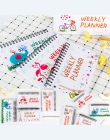 Kawaii flamingi zeszyt Diary Planner, tygodniowy, miesięczny, planista, organizator spiralny Notebook porządku obrad biuro szkol