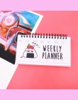 Kawaii flamingi zeszyt Diary Planner, tygodniowy, miesięczny, planista, organizator spiralny Notebook porządku obrad biuro szkol