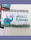 Kawaii flamingi zeszyt Diary Planner, tygodniowy, miesięczny, planista, organizator spiralny Notebook porządku obrad biuro szkol