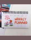 Kawaii flamingi zeszyt Diary Planner, tygodniowy, miesięczny, planista, organizator spiralny Notebook porządku obrad biuro szkol