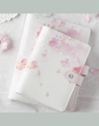 2019 Yiwi kwiaty wiśni różowy niebieski A5 A6 luźne liści Planner notatnik ze skóry ekologicznej notes książki