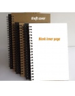 Pamiętnik szkicownika do rysowania malowanie miękkie papier pakowy szkic Memo Pad pusta strona Notebook biurowe Retro Kraft opra