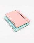 Kreatywny proste kolor, materiał PP, pokrywa srebrny podwójne cewki pierścień spirali notebooka A5 B5 Dot puste notatnik papiero
