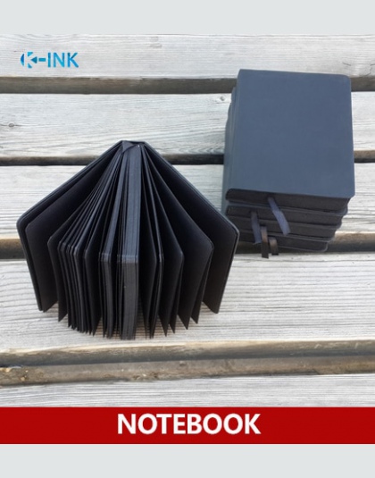 A5/A6 czarny zeszyt gładki notatnik, DIY puste czarny papier szkicownik