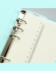 A4 A5 A6 A7 B5 matowe PP plastikowa linijka Planner Agenda dla 6 otwory luźny notes spiralny organizator nadaje się do Filofax