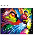 Streszczenie oprawione farby olejne obraz DIY według numerów kolorowanie według numerów kolorowe zwierzęta dekoracji domu 40*50 