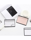 Prosty styl miesięczny papier Pad 30 arkuszy biały różowy DIY miesięczny Planner biurko Agenda prezent szkolne materiały biurowe