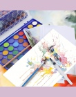 Pamięci 36 kolorów akwarela zestawy profesjonalny kolory wody do malowania papieru dostaw sztuki z bezpłatnym pędzle do paleta