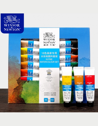 Winsor & Newton 12/18/24 kolory akwarela wysokiej jakości przezroczyste Pigment do akwareli na School Acuarelas studenta