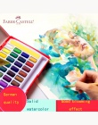 Faber-castell 24/36/48 kolor stałe akwarela pudełko z pędzlem jasny kolor przenośny akwarela Pigment Art dostaw