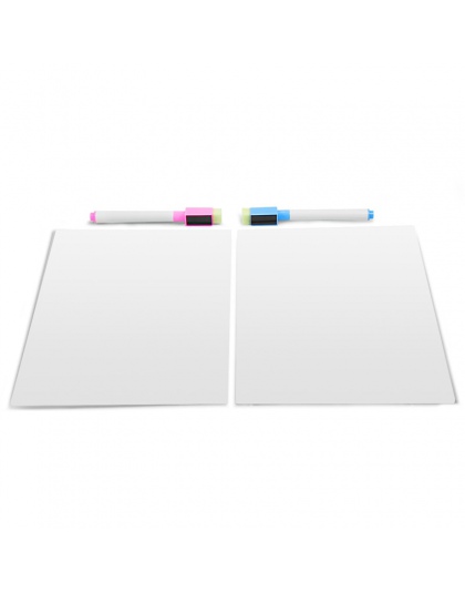 Biała tablica magnetyczna na białym lodówka tablica 2 sztuk zestaw (2 normalne markery jako prezent)