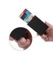 Automatyczne Silde aluminium ID gotówka posiadacz karty mężczyzna Business RFID Blocking etui zabezpieczające na karty kredytowe