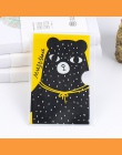 Czarny kot, student, szkoła, posiadacz karty krótki styl przezroczyste podwójną warstwą pcw pokrywa karty data data powrotu (Ban