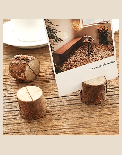 Drewniany kikut kształt Wedding Party recepcja miejsce na karty stojak numer nazwa tabela Menu zdjęcie zdjęcie etui na karty z k
