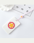 1 sztuk Kawaii Cardcaptor Sakura gwiazda skrzydła serce PU karty ID posiadacze kart kredytowych biurowe PU etui na karty z liny 