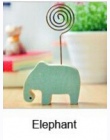 Posiadacz karty 1 pc drewniana podstawka pamięci Ram słoń koń jelenia Bookends na zdjęcia na biurko karteczka na notatki klip bi