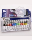 Zawód farby akrylowe zestaw rur do malowania paznokci narzędzie do rysowania dla artystów, 12 kolory oferta pędzle do malowania 