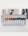 Profesjonalne 12 kolory 6 ML tekstylne farba do tkanin zestaw nietoksyczny tuba farba akrylowa