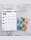 Duży kreatywny 2019 365 dni papieru Kalendarz ścienny biuro szkolne codziennie Planner notatki Memo planowanie roku uczyć się no