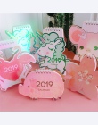 2019 słodkie jednorożec Flamingo świnia Laser Mini tabeli kalendarz biurkowy Agenda organizator harmonogram dzienny plan 2018.10