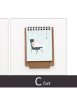 2019 rok nowy kot DIY Cartoon Mini pulpit kalendarz na papier dzienny harmonogram planista tabela roczny Agenda organizer