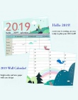 2019 365 dni papieru Kalendarz ścienny biuro szkolne codziennie Planner notatki, bardzo duże badania nowy Plan rok harmonogram 4