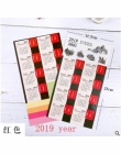 2 sztuk nowy Gradient 2019/2020 rok kalendarz naklejka indeks Notebook miesięcznik kategoria naklejka akcesoria do planisty czy 